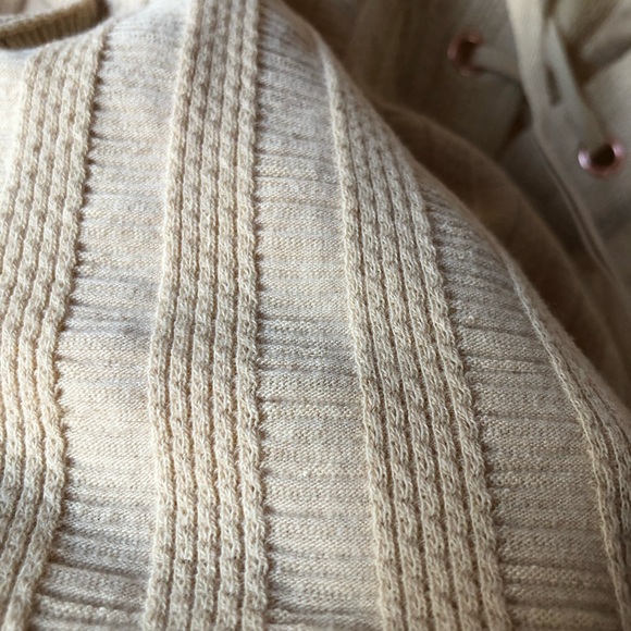 Free People Ice Cold Ribbed 3/4 Sleeves Yellow Size Small Lace Up - Picture 6 of 8